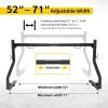 image:imageMaxxHaul 50241 Adjustable Steel Truck Ladder Rack  No Drill Installation 500 lbs Capacity 5271 Width Clamp On JBolt Mount TieDown Anchors Pair  Lumber Kayak Canoe SurfboardTruck Ladder Rack
