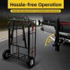 image:imageMaxxHaul 50243 Foldable Hitch N Roll Cargo Carrier Cart With Quick Detachable Basket Rack With 10 inch Flat Free Tires for Home Camp Travel Ranch SUV Up to 400 lb CapacityHitchNRoll Cargo Carrier