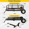 image:imageMaxxHaul 50243 Foldable Hitch N Roll Cargo Carrier Cart With Quick Detachable Basket Rack With 10 inch Flat Free Tires for Home Camp Travel Ranch SUV Up to 400 lb CapacityHitchNRoll Cargo Carrier
