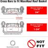 image:imageMaxxHaul 51084 46 x 36 x 45 Roof Rack Cargo Carrier Steel Basket Car Top Luggage Holder for SUV and Pick Up Trucks  150 lb Capacity with 15 CuFt Water Resistant Roof Bag 44 x 34 x 17