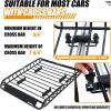 image:imageMaxxHaul 51084 46 x 36 x 45 Roof Rack Cargo Carrier Steel Basket Car Top Luggage Holder for SUV and Pick Up Trucks  150 lb Capacity with 15 CuFt Water Resistant Roof Bag 44 x 34 x 17