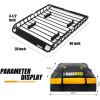 image:imageMaxxHaul 51084 46 x 36 x 45 Roof Rack Cargo Carrier Steel Basket Car Top Luggage Holder for SUV and Pick Up Trucks  150 lb Capacity with 15 CuFt Water Resistant Roof Bag 44 x 34 x 17