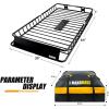 image:imageMaxxHaul 51085 64 x 39 x 6 Roof Rack Cargo Carrier Steel Basket Car Top Luggage Holder for SUV and Pick Up Trucks  150 lb Capacity with 15 CuFt Water Resistant Roof Bag 44 x 34 x 17