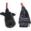 image:imageMaxxHaul 70086 7Way Round to 4Way Flat Trailer Plug Adaptor with 18 Inch Flexible Cable Which Extends To 36 Inches  Red
