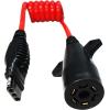 image:imageMaxxHaul 70086 7Way Round to 4Way Flat Trailer Plug Adaptor with 18 Inch Flexible Cable Which Extends To 36 Inches  Red