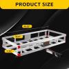 image:imageMaxxHaul 70108 Aluminum Cargo Carrier With High Side Rails Trailer Hitch Mount For RVs Trucks SUVs Vans Cars With 2 Hitch Receiver  500lb Load Capacity Grey 49 x 22549 x 225