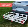 image:imageMaxxHaul 70108 Aluminum Cargo Carrier With High Side Rails Trailer Hitch Mount For RVs Trucks SUVs Vans Cars With 2 Hitch Receiver  500lb Load Capacity Grey 49 x 2254725 x 2025 x 6