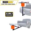 image:imageMaxxHaul 70231 Hitch Mount Pick Up Truck Bed Extender For Ladder Rack Canoe Kayak Long Pipes and Lumber  Black  37 x 19 x 3 inches532 x 172 x 25 inches