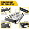 image:imageMaxxHaul Steel Roof Rack Cargo Basket 46 x 36 x 45 Roof Top Carrier Universal Fit for Cars SUVs Vans and RVs 150 lb Capacity WeatherResistant EasyInstall Cargo Storage 7011564 x 39 x 6 Roof Rack