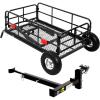 image:imageMaxxHaul 50243 Foldable Hitch N Roll Cargo Carrier Cart With Quick Detachable Basket Rack With 10 inch Flat Free Tires for Home Camp Travel Ranch SUV Up to 400 lb CapacityHitchNRoll Cargo Carrier