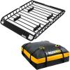 image:imageMaxxHaul 51084 46 x 36 x 45 Roof Rack Cargo Carrier Steel Basket Car Top Luggage Holder for SUV and Pick Up Trucks  150 lb Capacity with 15 CuFt Water Resistant Roof Bag 44 x 34 x 17