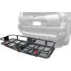 image:imageMaxxHaul 70103 500 lb Capacity Steel Hitch Mount Folding Cargo Carrier Mesh Basket Fits 2 inch Hitch Receiver 60 x 21 x 65 in For Car SUV Pickup Truck Van Camping Traveling