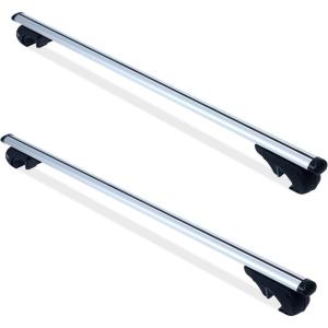 image:imageMAXXHAUL 52 Aluminum Roof Rack Cross Bars 150 lb Capacity  Locking AntiTheft System  Fits Raised Side Rails Only 3555mm Diameter 13cm Gap  Easy ClampOn Installation  Model 50220
