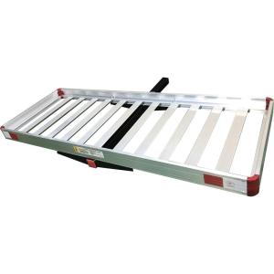 image:imageMaxxHaul 60 x 22 Aluminum Cargo Carrier Rack Basket for Luggage for SUV Truck Car Van  500 lbs Capacity Silver50138 NonFolding 60 x 22 Aluminum Cargo Carrier