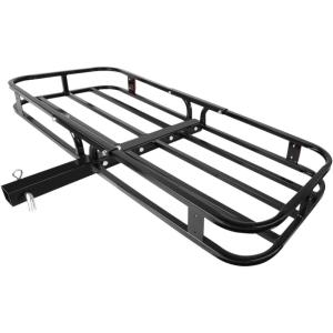 image:imageMaxxHaul 70107 53 x 1912 Hitch Cargo Carrier  Trailer Mount Steel With High Side Rails For RVs Trucks SUVs Vans Cars 2 Receiver 500lb Load Capacity  Black