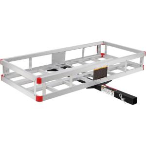 image:imageMaxxHaul 70108 Aluminum Cargo Carrier With High Side Rails Trailer Hitch Mount For RVs Trucks SUVs Vans Cars With 2 Hitch Receiver  500lb Load Capacity Grey 49 x 22549 x 225