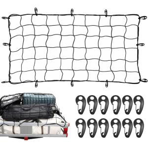 image:imageMaxxHaul HeavyDuty Cargo Net  3 x 5 Stretches to 6 x 10  Wide 6 Mesh with 12 PP Hooks  Truck Bed Trailer amp Roof Rack Cargo Accessory