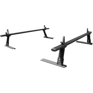 image:imageMaxxHaul Universal Aluminum Truck Ladder Lumber Pipe Contractor Rack  500 lb Capacity 17 Mid Height with Cross Bars and Mounting Clamps NoDrill Installation for Pickup Trucks17 Mid Height