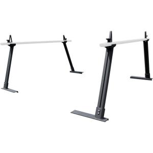 image:imageMaxxHaul Universal Aluminum Truck Ladder Lumber Pipe Contractor Rack  500 lb Capacity 17 Mid Height with Mounting Clamps NoDrill Installation for Pickup Trucks  Crossbar Sold SeparatelyFixed Height of 28