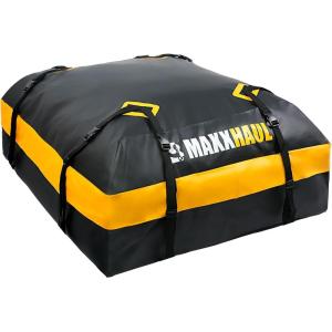 image:imageMaxxHaul Waterproof Car Roof Bag 15 Cubic Feet  Universal Rooftop Cargo Carrier for All CarsSUVs Includes AntiSlip Mat 8 Straps 6 Door Hooks amp Luggage Lock  Lightweight amp Heavy DutyRooftop Cargo Bag