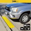 image:imageMAXXHAUL 50707 Portable Interlocking Plastic Curb Threshold Ramp Set Yellow 215 x 135 x 4 in 2000 lb Capacity per Ramp for Driveway Dock Scooter Wheelchair Car Truck