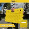 image:imageMAXXHAUL 50707 Portable Interlocking Plastic Curb Threshold Ramp Set Yellow 215 x 135 x 4 in 2000 lb Capacity per Ramp for Driveway Dock Scooter Wheelchair Car Truck