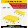 image:imageMAXXHAUL 50707 Portable Interlocking Plastic Curb Threshold Ramp Set Yellow 215 x 135 x 4 in 2000 lb Capacity per Ramp for Driveway Dock Scooter Wheelchair Car Truck