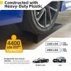 image:imageMaxxHaul 50516 4400 lb Capacity Low Profile Car Ramps 2Count Black Pack of 1Extended Length