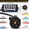 image:imageMaxxHaul 51101 8ft 7Way Trailer Wiring Kit  HeavyDuty 100 Pure Copper Wire Weatherproof Junction Box for Easy Connection of Turn Signals Brake Lights Reverse Lights amp More