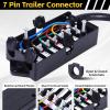 image:imageMaxxHaul 51101 8ft 7Way Trailer Wiring Kit  HeavyDuty 100 Pure Copper Wire Weatherproof Junction Box for Easy Connection of Turn Signals Brake Lights Reverse Lights amp More