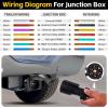 image:imageMaxxHaul 51101 8ft 7Way Trailer Wiring Kit  HeavyDuty 100 Pure Copper Wire Weatherproof Junction Box for Easy Connection of Turn Signals Brake Lights Reverse Lights amp More