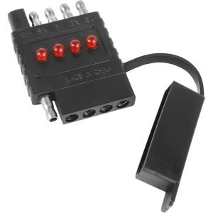 image:imageMaxxHaul 50146 4Way Flat Trailer Connector LED Circuit Tester  2Pack  Easy Plugin Wire Harness Continuity Tester for Tow Vehicle amp Trailer Lights  Durable WeatherResistant Compact Design5 Way Wire