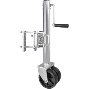 image:imageMaxxHaul 70149 Trailer Jack with 1112 Lift SwingBack Design Side Wind Handle amp Dual 6 Wheels  1500 lbs Capacity BoltOn for Utility amp Boat Trailers