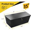 image:imageMaxxHaul 35 Steel Trailer Tongue Box A Frame Storage Chest with Lockable Latch Weather Resistant Tool Box for RV Utility Trailer and Boat 80350