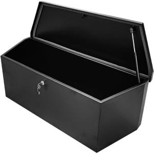 image:imageMaxxHaul 35 Steel Trailer Tongue Box A Frame Storage Chest with Lockable Latch Weather Resistant Tool Box for RV Utility Trailer and Boat 80350