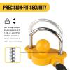 image:imageMaxxHaul Universal Trailer Coupler Lock Adjustable Heavy Duty Anti Theft Hitch Lock for 178 2 and 2516 Couplers Yellow 50640178  2  and 2516 Trailer Coupler Lock