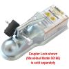 image:imageMaxxHaul Universal Trailer Coupler Lock Adjustable Heavy Duty Anti Theft Hitch Lock for 178 2 and 2516 Couplers Yellow 506403 Channel Straight Tongue Trailer Coupler