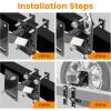 image:imageMaxxHaul HeavyDuty Spare Tire Carrier Adjustable Bracket Fits 4Lug 5Lug and 6Lug Trailer Wheels 160 lb Capacity PowderCoated Steel Boat Trailer Mount 50976