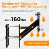 image:imageMaxxHaul HeavyDuty Spare Tire Carrier Adjustable Bracket Fits 4Lug 5Lug and 6Lug Trailer Wheels 160 lb Capacity PowderCoated Steel Boat Trailer Mount 50976