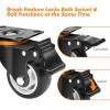image:imageMaxxHaul 50686 3 Heavy Duty Locking Swivel Casters with Brakes 1000 lb Capacity Ball Bearing Mount  Set of 43
