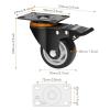 image:imageMaxxHaul 50686 3 Heavy Duty Locking Swivel Casters with Brakes 1000 lb Capacity Ball Bearing Mount  Set of 43