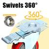 image:imageMaxxHaul 50686 3 Heavy Duty Locking Swivel Casters with Brakes 1000 lb Capacity Ball Bearing Mount  Set of 44
