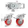 image:imageMaxxHaul 50686 3 Heavy Duty Locking Swivel Casters with Brakes 1000 lb Capacity Ball Bearing Mount  Set of 44
