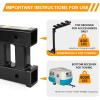 image:imageMaxxHaul 70070  4000lbs 2 Inch Trailer Hitch Receiver Adapter Extender Dual Hitch Extension 1012 Inches Hitch Riser With 6 Inch Rise or Drop