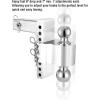 image:imageMAXXHAUL Adjustable Dual Ball Mount  6 Drop amp 7 Rise  Fits 2 Receivers  AircraftGrade Aluminum  10000 lb GTW  1000 lb Tongue Weight  Chrome Hitch Balls  Polished Finish 50246Aluminum Adjustable Dual Ball Mount