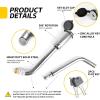 image:imageMaxxHaul 50058 Hitch Receiver Lock with 12 and 58 Pins  Universal AntiTheft Trailer Lock for Class I II III IV and V Receivers  PresstoLock Technology with 2 Keys  Chrome Finish
