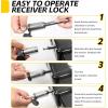 image:imageMaxxHaul 50058 Hitch Receiver Lock with 12 and 58 Pins  Universal AntiTheft Trailer Lock for Class I II III IV and V Receivers  PresstoLock Technology with 2 Keys  Chrome Finish