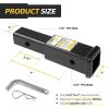 image:imageMaxxHaul 51959 Trailer Hitch Extension 12 inch Length 2 inch x 2 inch Receiver Tube Fits 2 inch Receiver 3500 lbs Capacity Includes 58 inch Hitch Pin and Clip7 inch