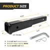 image:imageMaxxHaul 51959 Trailer Hitch Extension 12 inch Length 2 inch x 2 inch Receiver Tube Fits 2 inch Receiver 3500 lbs Capacity Includes 58 inch Hitch Pin and Clip12 inch