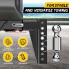 image:imageMaxxHaul 70380 Adjustable Dual Ball Mount  12000 lb amp 8000 lb Towing Capacity 612 Drop  712 Rise Dual Hitch Balls 2 amp 2516 Fits 2 Receiver HeavyDuty AllSteel Construction